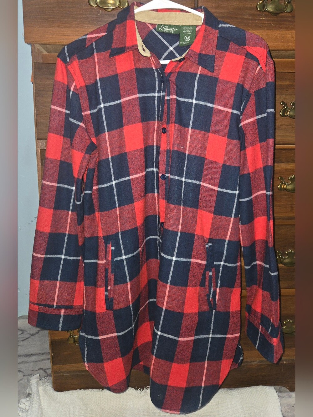 Stillwater Red & Navy Plaid Sleep Shirt